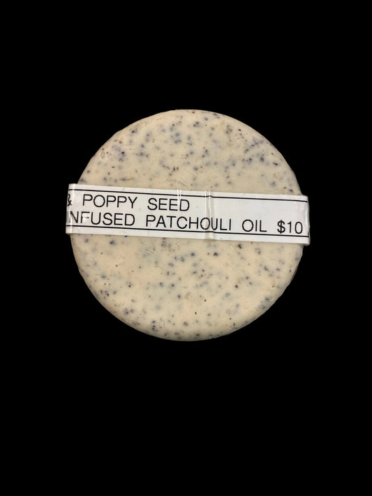 Oatmeal & Poppy Seed Sea moss infused Patchouli Oil infused
